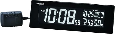 Seiko Color Changing Everything Digital Bedroom Alarm, Black in Saudi Arabia