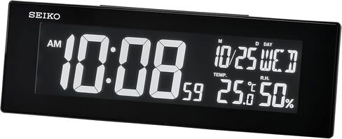 Seiko Color Changing Everything Digital Bedroom Alarm, Black in Saudi Arabia