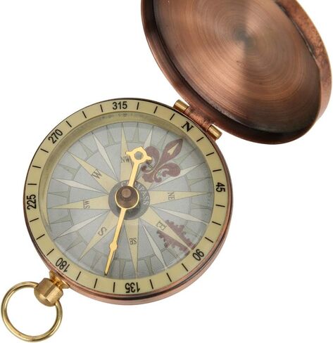 Compass Pocket Watch,Portable Vintage Retro Metal Copper Flip Cover Camping Survival Compass for Camping Hiking Boating Outdoor Sports in Saudi Arabia