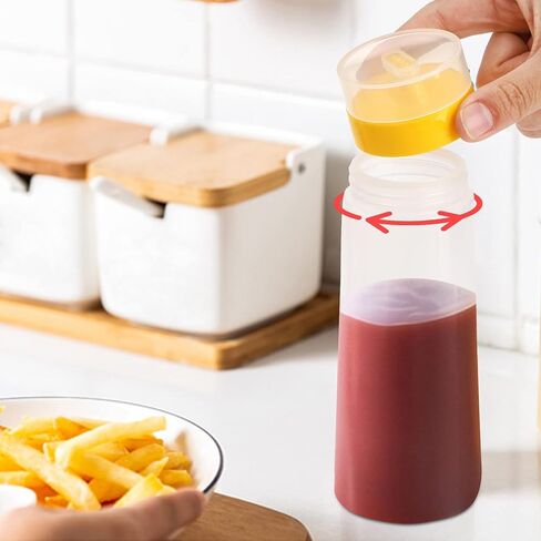 8 عبوات من زجاجات الضغط المسامية سعة 10 أونصة من بيهود، حاوية بهارات مقاومة للتسرب للصلصة، زجاجة ضغط خردل كاتشب نموذجية قابلة لإعادة الملء لضمادات السلطة والشواء والنزهة وفن الفطائر in Kuwait