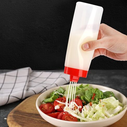 8 عبوات من زجاجات الضغط المسامية سعة 10 أونصة من بيهود، حاوية بهارات مقاومة للتسرب للصلصة، زجاجة ضغط خردل كاتشب نموذجية قابلة لإعادة الملء لضمادات السلطة والشواء والنزهة وفن الفطائر in Kuwait