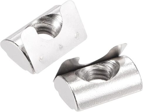 uxcell M8 Roll in Spring T Nut with Spring Sheet Carbon Steel for 4040 Series Aluminum Extrusion Profile Rail with 8mm Slot 12Pcs in Saudi Arabia