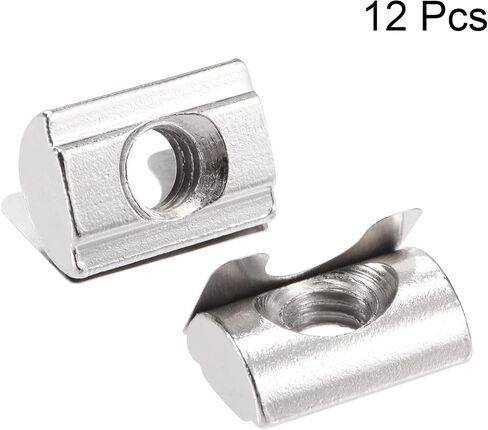 uxcell M8 Roll in Spring T Nut with Spring Sheet Carbon Steel for 4040 Series Aluminum Extrusion Profile Rail with 8mm Slot 12Pcs in Saudi Arabia