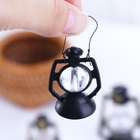 10pcs Miniature Kerosene Oil Lantern,Antique Hanging Lantern Retro Oil Lamp,Christmas Tree Hanging Lantern,for Micro Landscape Ornament in Saudi Arabia