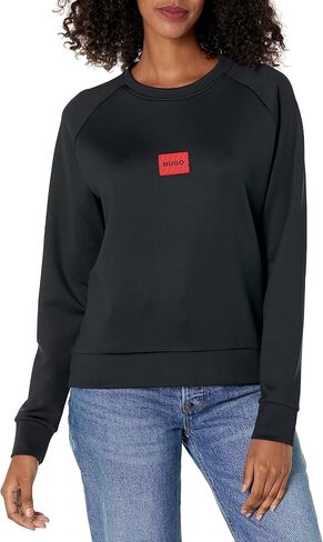 HUGO Women's Woven Logo Jersey Sweatshirt in Saudi Arabia
