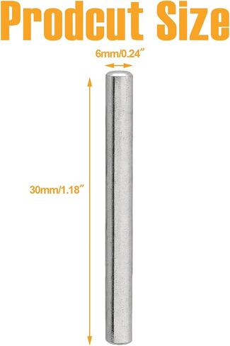 Stainless Steel Dowel Pin, 6mm x 30mm / 0.24 Inch x 1.18 Inch Shelves Dowel Pin, Shelf Support Pegs Pin Rod Fasten Elements Metal Shelf Pegs(24 Pcs) in Saudi Arabia