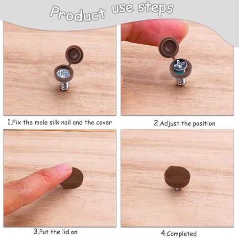 100 قطعة من أغطية المسمار البلاستيكية المفصلية | غسالة فليب بلايز | أغطية لولبية للأثاث والسيارات، أغطية لولبية قابلة للطي، تصميم زخرفي - أغطية أغطية لولبية مناسبة لعشاق الأعمال اليدوية والمحترفين in Kuwait