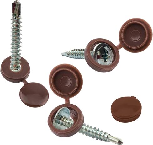 100 قطعة من أغطية المسمار البلاستيكية المفصلية | غسالة فليب بلايز | أغطية لولبية للأثاث والسيارات، أغطية لولبية قابلة للطي، تصميم زخرفي - أغطية أغطية لولبية مناسبة لعشاق الأعمال اليدوية والمحترفين in Kuwait