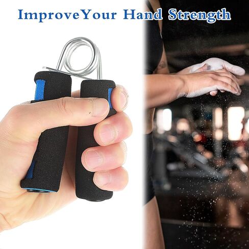 2Pcs Hand Grips for Strength Training, Soft Foam Hand Exerciser Workout Grippers Strengthen Finger Gripper for Muscle Building and Quickly Increasing Wrist Forearm and Finger Strength in Saudi Arabia