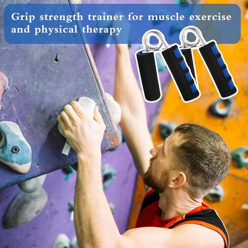 2Pcs Hand Grips for Strength Training, Soft Foam Hand Exerciser Workout Grippers Strengthen Finger Gripper for Muscle Building and Quickly Increasing Wrist Forearm and Finger Strength in Saudi Arabia