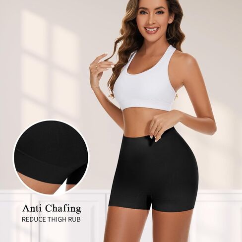 FRESBEIT Slip Shorts for Women Under Dress,Boyshorts Panties Anti Chafing Boyshorts Smooth Shapewear Shorts in Saudi Arabia