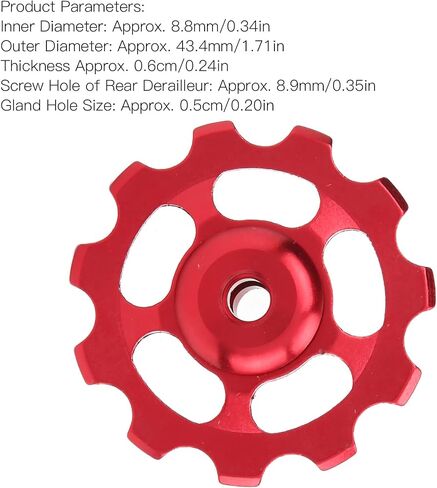 Bike Sprocket, Mountain Bike Sprocket Aluminum Alloy 11 Teeth Flywheel Wheel Replaceable Components(red) in Saudi Arabia