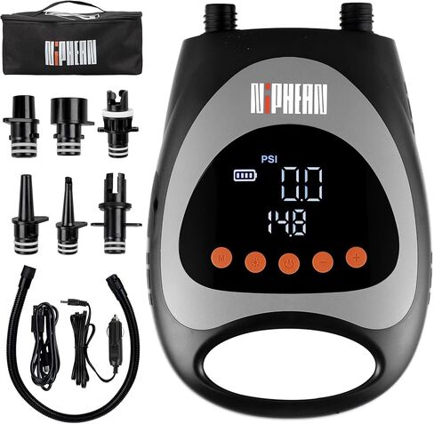 مضخة لوح التجديف، مضخة سفلية مع إيقاف تلقائي، مضخة هواء كهربائية مع بطارية مدمجة، مضخة هواء للنفخ والتفريغ، مضخة هواء محمولة ذات ضغط عالٍ 20 رطل لكل بوصة مربعة، مضخة كهربائية للوحة التجديف in Kuwait