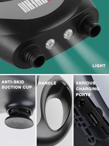 مضخة لوح التجديف، مضخة سفلية مع إيقاف تلقائي، مضخة هواء كهربائية مع بطارية مدمجة، مضخة هواء للنفخ والتفريغ، مضخة هواء محمولة ذات ضغط عالٍ 20 رطل لكل بوصة مربعة، مضخة كهربائية للوحة التجديف in Kuwait