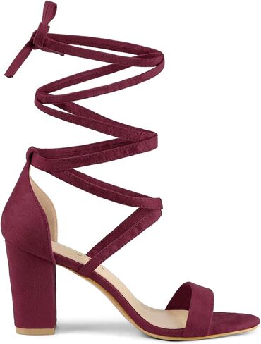Allegra K Women's Strappy Lace Up Heel Chunky High Heels Sandals in Saudi Arabia