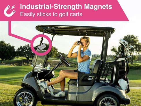 Magnetic Golf Glove Holder for Golf Carts - Strong-Hold Magnets & Velcro Panel - Keep Gloves Dry Premium Golf Cart Accessories - Extend Glove Life 1-3+ months in Saudi Arabia
