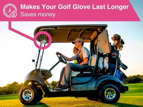 Magnetic Golf Glove Holder for Golf Carts - Strong-Hold Magnets & Velcro Panel - Keep Gloves Dry Premium Golf Cart Accessories - Extend Glove Life 1-3+ months in Saudi Arabia
