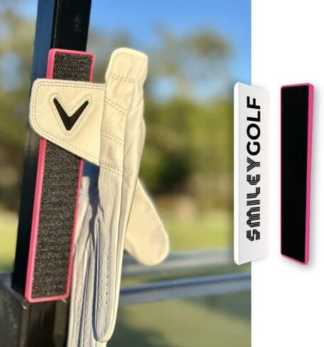 Magnetic Golf Glove Holder for Golf Carts - Strong-Hold Magnets & Velcro Panel - Keep Gloves Dry Premium Golf Cart Accessories - Extend Glove Life 1-3+ months in Saudi Arabia
