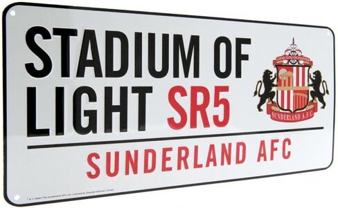 Club Licensed Sunderland Street Sign (40cm x 18cm appox) - One Size in Saudi Arabia
