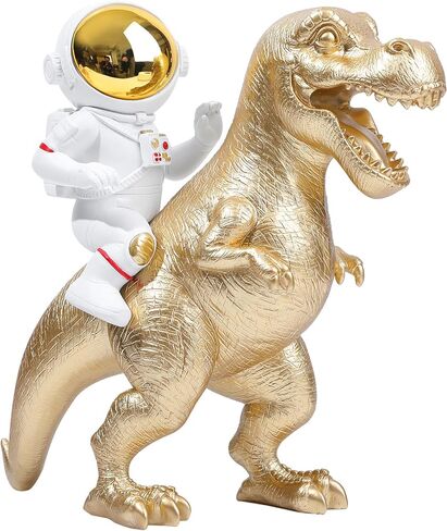 Astronaut Statue Dinosaur Statue Resin Arts Gifts, Spaceman Sculpture Figurine Ornament, Table Decor, Home Decor, Desktop Accessories Tabletop Decoration, Bookshelf, Office, Living Room in Kuwait