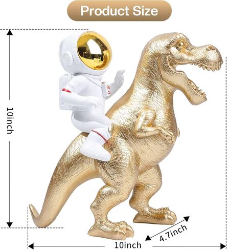 Astronaut Statue Dinosaur Statue Resin Arts Gifts, Spaceman Sculpture Figurine Ornament, Table Decor, Home Decor, Desktop Accessories Tabletop Decoration, Bookshelf, Office, Living Room in Kuwait