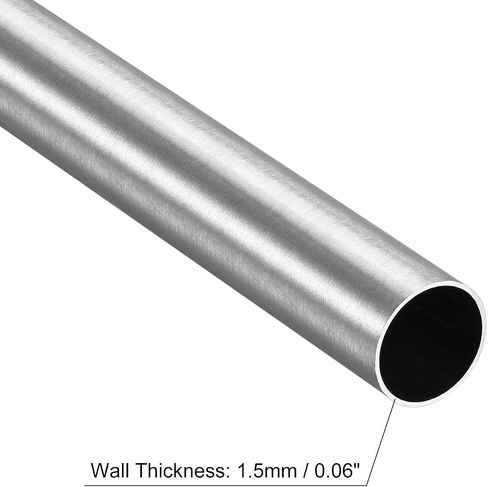 uxcell 304 Stainless Steel Tube, OD 25mm x 1.5mm Wall Thick 250mm Length Capillary Metal Tubing for Industry Machinery in Saudi Arabia