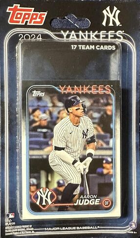 New York Yankees 2024 Topps Factory Sealed Limited Edition Team Set with 17 EXCLUSIVE Cards Featuring Aaron Judge and Gerrit Cole with a Jasson Dominguez Rookie Card NYY-10 Plus in Saudi Arabia