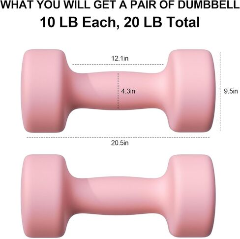 RUNWE Dumbbells Set of 2 - Cast Iron Dumbbell Pairs Options for 1 3 5 7 OR 10 LB Each, Hand Weights Sets Exercise & Fitness Dumbbell Free Weights for Child, Women, Men (Sold in One Pair Not All Sets) in Saudi Arabia