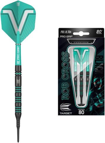 TARGET Rob Cross 80% Tungsten Soft Tip Darts Set | Pixel Tip Darts, Player Edition Set | Pro Darts Accessories, Electronic Soft Tip Dart Set, Professional Darts Set in Saudi Arabia