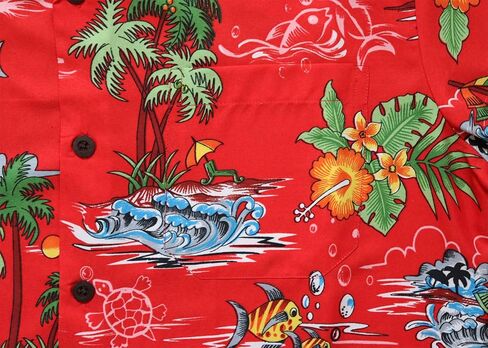 قمصان ALVISH هاواي للرجال بأكمام قصيرة وأزرار سفلية كاجوال in Kuwait