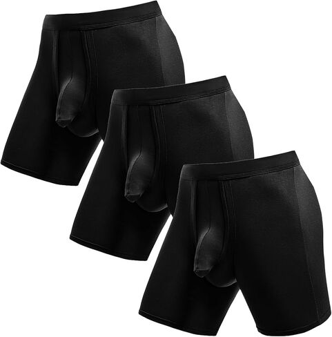Zoelizece Dual Pouch Mens underwear Elephant Trunk Boxer Briefs Lifting Athletic Supporter in Saudi Arabia