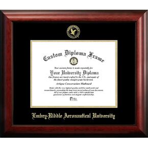 Campus Images FL995GED Embry-Riddle Eagles Embossed Diploma Frame, 8.5" x 11", Gold