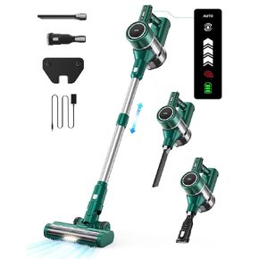 Wie Cordless Handheld Vacuum Cleaner Rechargeable Battery, 400W Brushless Motor /30Kpa Powerful/Max 45M LED Display Multi-Tangle Brush Handheld Washable Lightweight for Carpet/Hard Floor/Car/Pet Fur