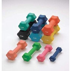 Sammons Preston 67677 Individual Neoprene Dumbbells, 1 LB, Easy-to-Grip