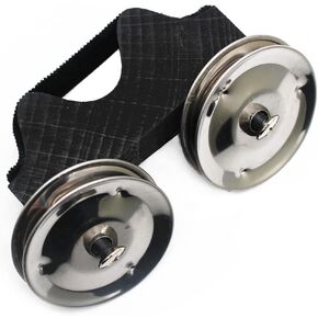 Finger Jingles Tambourine with Steel Jingles Handheld Percussion for Cajon, Hand drum, Guitarists, Singer Vocalists