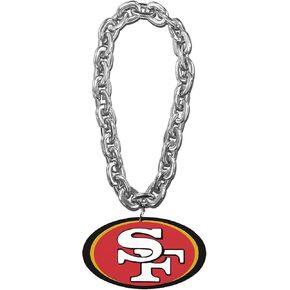 Aminco NFL San Francisco 49ers Team Fan Chain, Silver