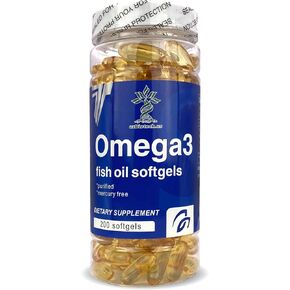 Fish Oil 1000 mg Softgels, 300 mg Omega 3 Supplements, 200 Softgels, 100 Days Supply