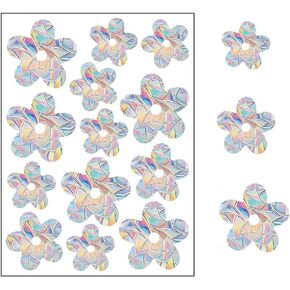 2 Pack Flower Anti-Collision Window Clings, Static Window Decal Non Adhesive Prism Vinyl Rainbow Sticker for Preventing Birds Strike