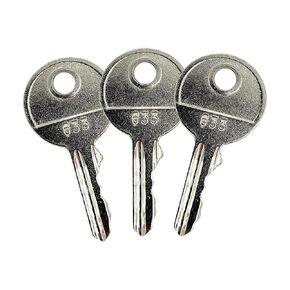 633 Forklift lgnition Keys Replacement for Linde lift Equipment Construction (3 Pack)
