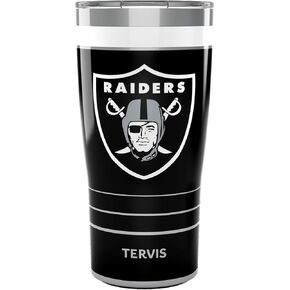 Tervis Traveler NFL Las Vegas Raiders - MVP Triple Walled Insulated Tumbler Travel Cup Keeps Drinks Cold & Hot, 20oz, Stainless Steel