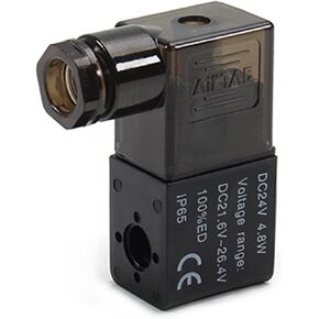 Fielect DC 24V Pneumatic Solenoid Valve Coil Electric Solenoid Air Valve Coil Solenoid Valve Replacement Parts, Solenoid Valve Plug Connector