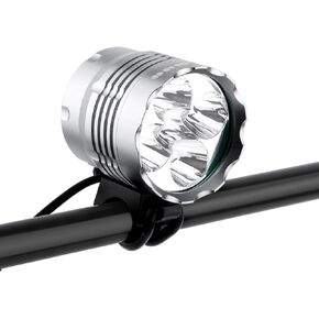 Weihao Bike Lights, Rechargeable Bike Headlight, Super Bright 5 LED Bicycle Headlight, Waterproof Bike Lights for Night Riding, 6400mAh Bicycle Lights, 3 Light Modes