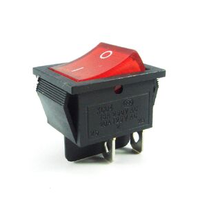 2PCS Square Rocker Switch Red LED 4-Pin DPST On/Off Snap-in 15A/250V 20A/120V AC