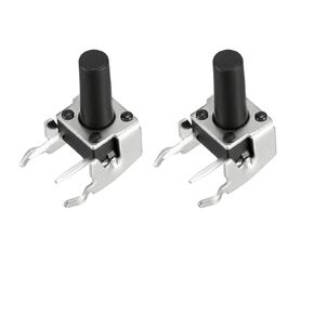 uxcell 20Pcs Momentary PCB Side Mounting Fixed Bracket Pushbutton Push Button Tact Tactile Switch DIP 2 Terminals 6mmx6mmx12mm