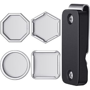 Billiards Magnetic Chalk Holder Magnetic Pool Cue Chalk Holder for Belt Clip Circle Hexagon Octagon Square Portable Belt Clip with Metal Chalk Holders for Sport Game Home Hobby