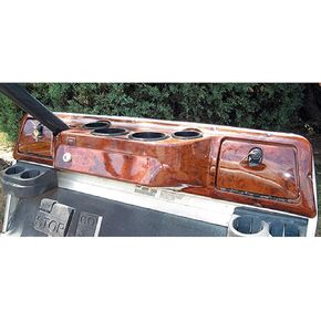 Red Hawk DASH-0004A Dash Compatible with/Replacement for Club Car DS Dark Woodgrain 4 Cup, Includes Mounting Hardware, Keys for Locked Compartments, for Club Car DS from RHOX