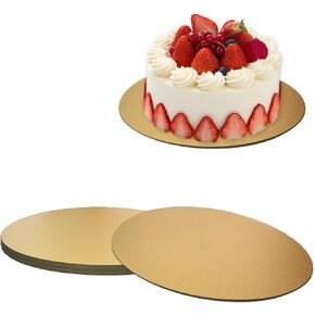 3 Pack Cake Boards Golden Round Cake Circles, 12 Inch Cake Base Cardboard, for Baking Cake, Gold