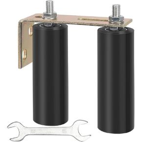 6" Gate Roller Guide with L-Bracket, Universal Adjustable Heavy Duty Sliding Gate Rollers,Sliding Gate Kit, Black Sliding Gate Guide Roller