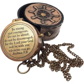 Be Strong and Courageous Engraved Compass, Confirmation Gift Ideas, Baptism Gifts