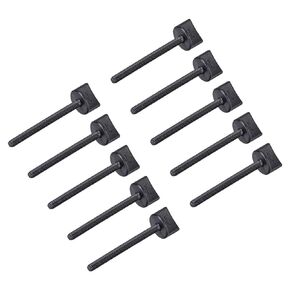 uxcell M4 x 45mm Thumb Screw Bolt Hand Driven Spade Nylon Plastic Screws Metric Thread for RC Model Aircraft 10 Pcs